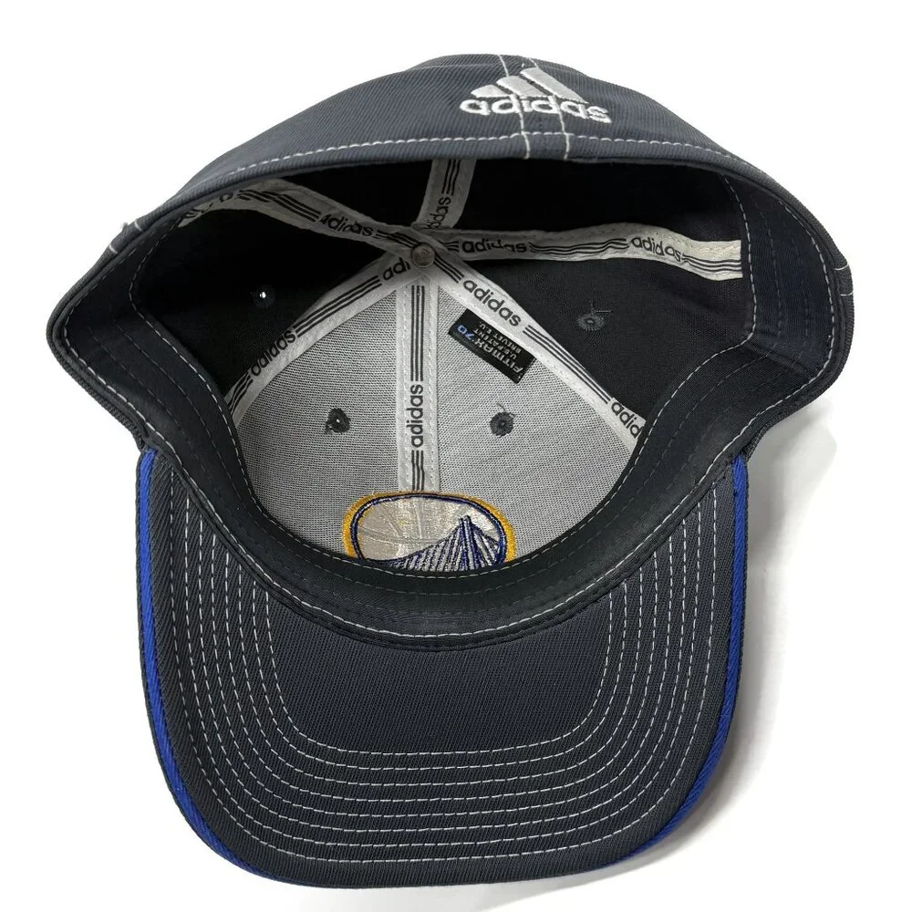 Adidas Golden State Warriors Hat L/XL Gray Stretch NBA Basketball‎ Cap